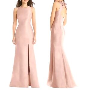 ALFRED SUNG D824 JEWEL NECK OPEN BACK TOASTED SUGAR 8